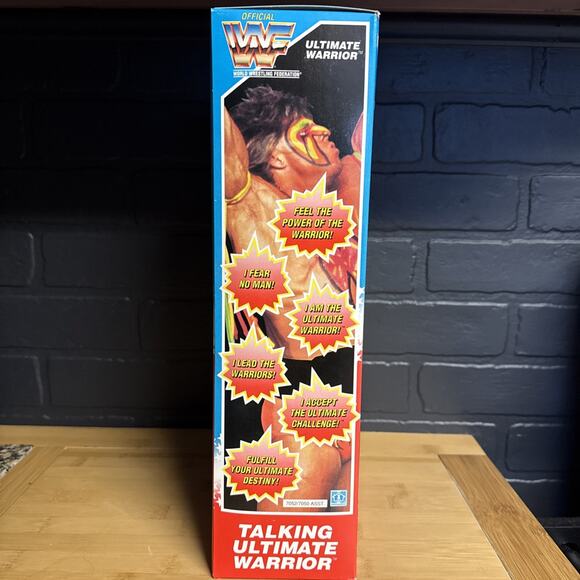 WWF Ultimate Warrior Talking Hasbro 12" Wrestling Figure WWE WCW 1991 SEALED NIB - Picture 4 of 8